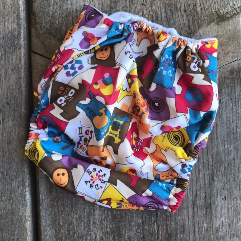 Earth Day Tee Shirt Tank‎ Top Print Pocket Diaper Snaps One Size